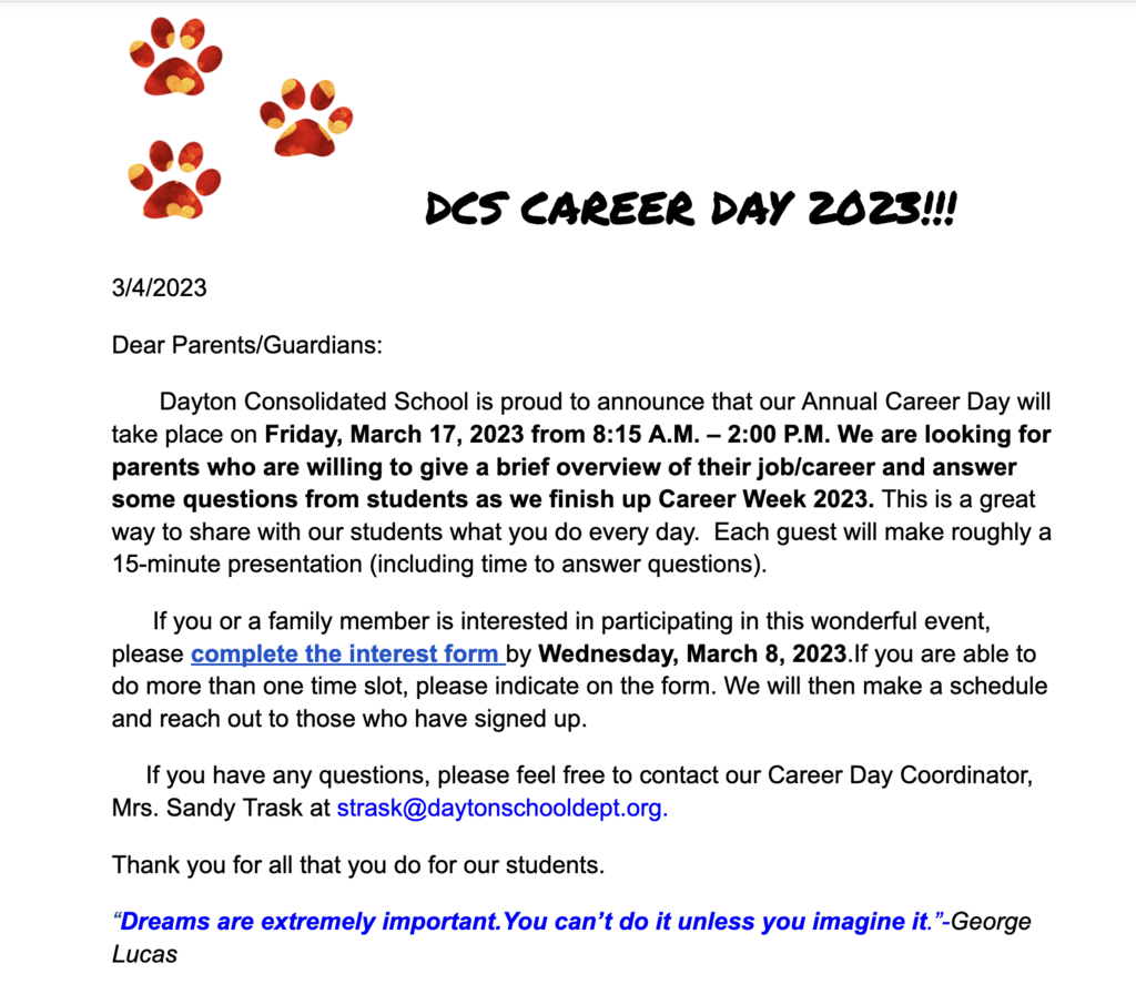 DCS career day